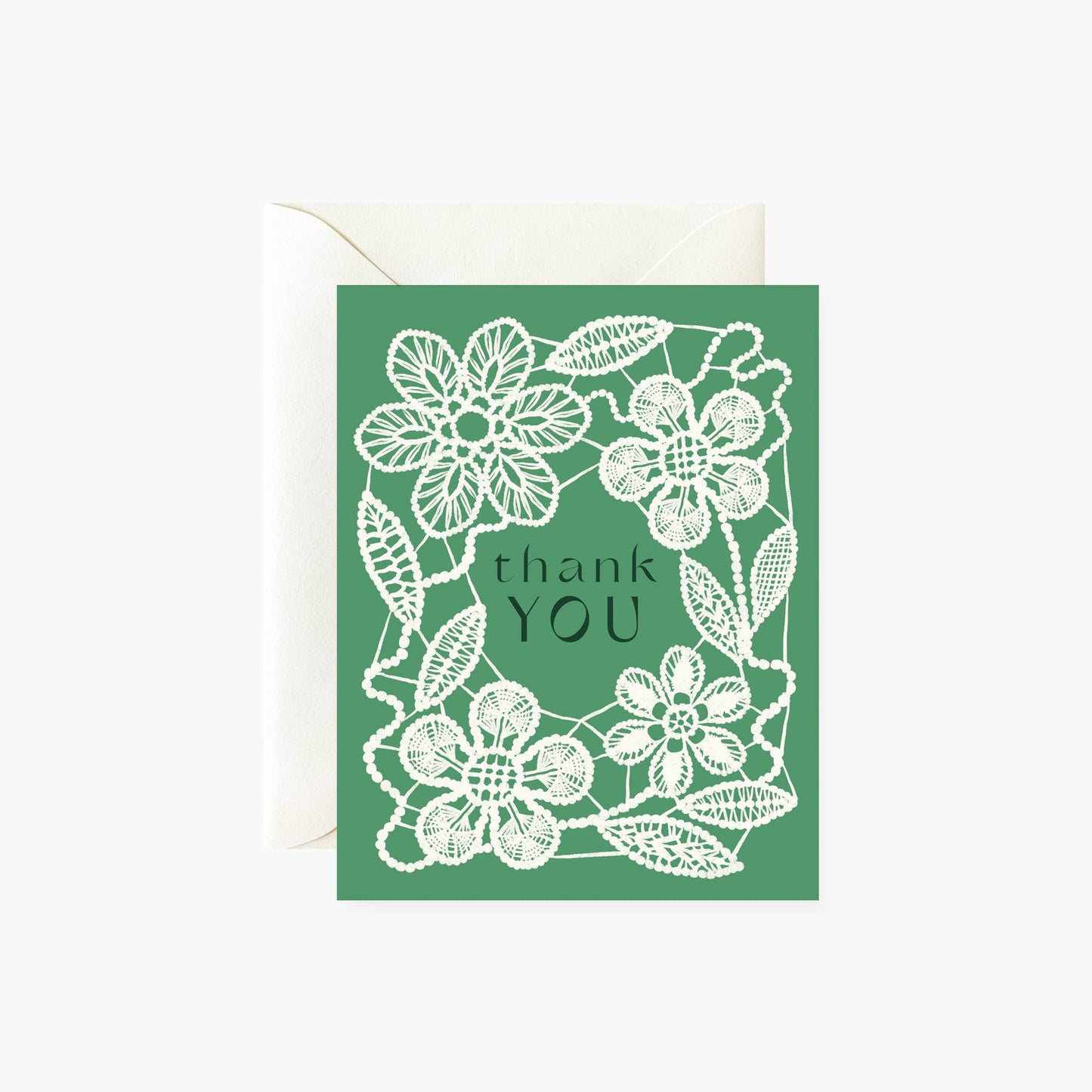 Botanica Paper Co | Green Floral  | Thank You Card