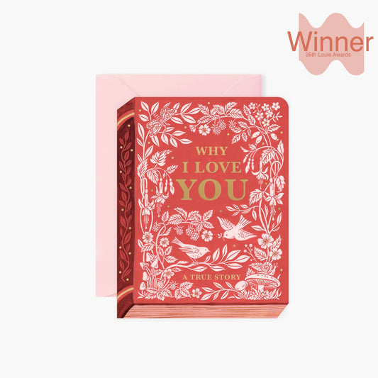 Botanica Paper Co | Why I Love You "Book" | Greeting Card