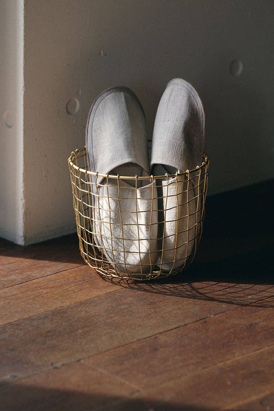 Fog Linen Work | Wire Basket Round | Medium