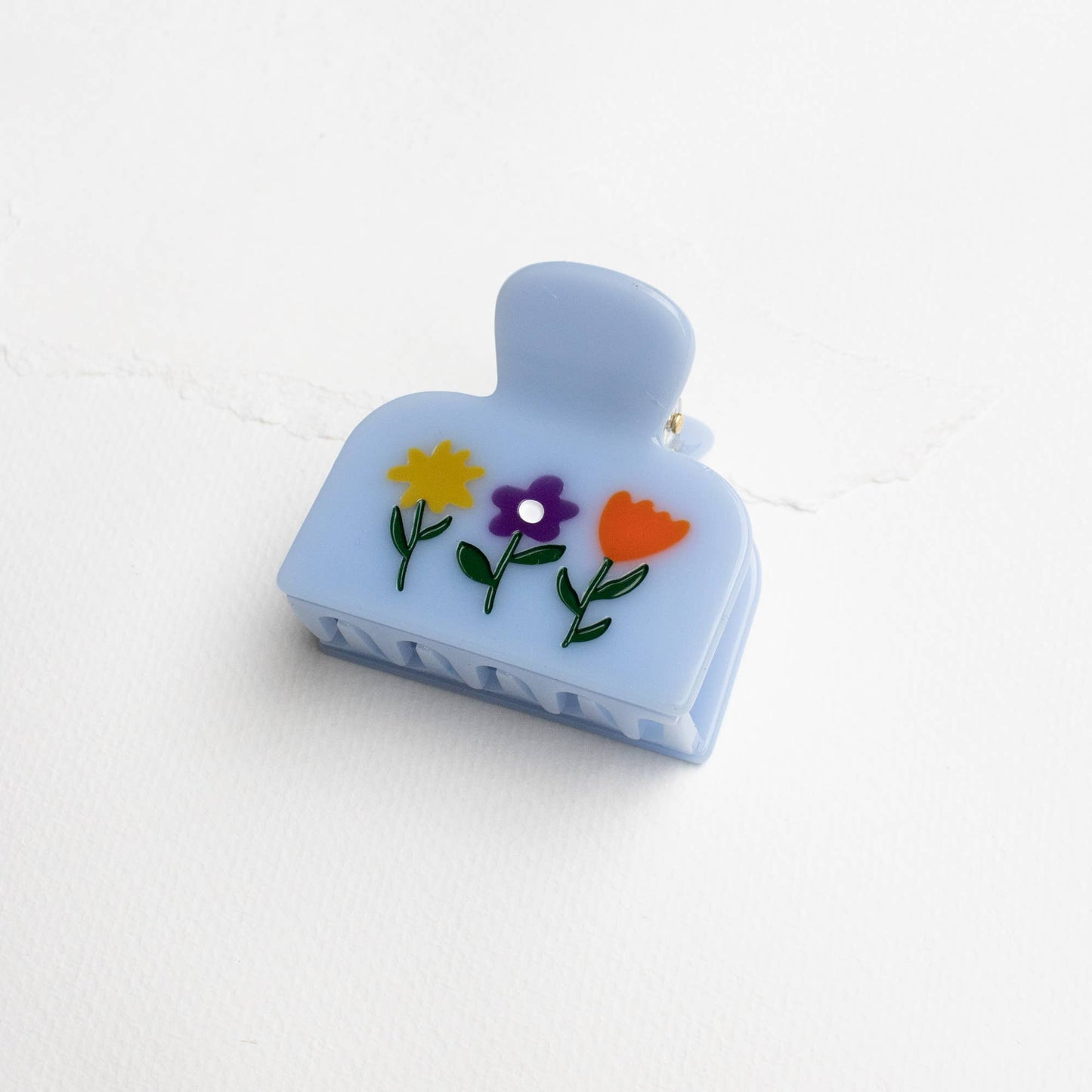 Tiepology | Eco Flowers in Bloom Cream Floral Handmade | Hair Claw Clip