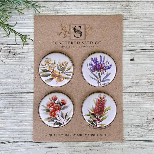 Scattered Seed Co | AUSTRALIAN FLORALS Large Magnets set of 4 - SET B