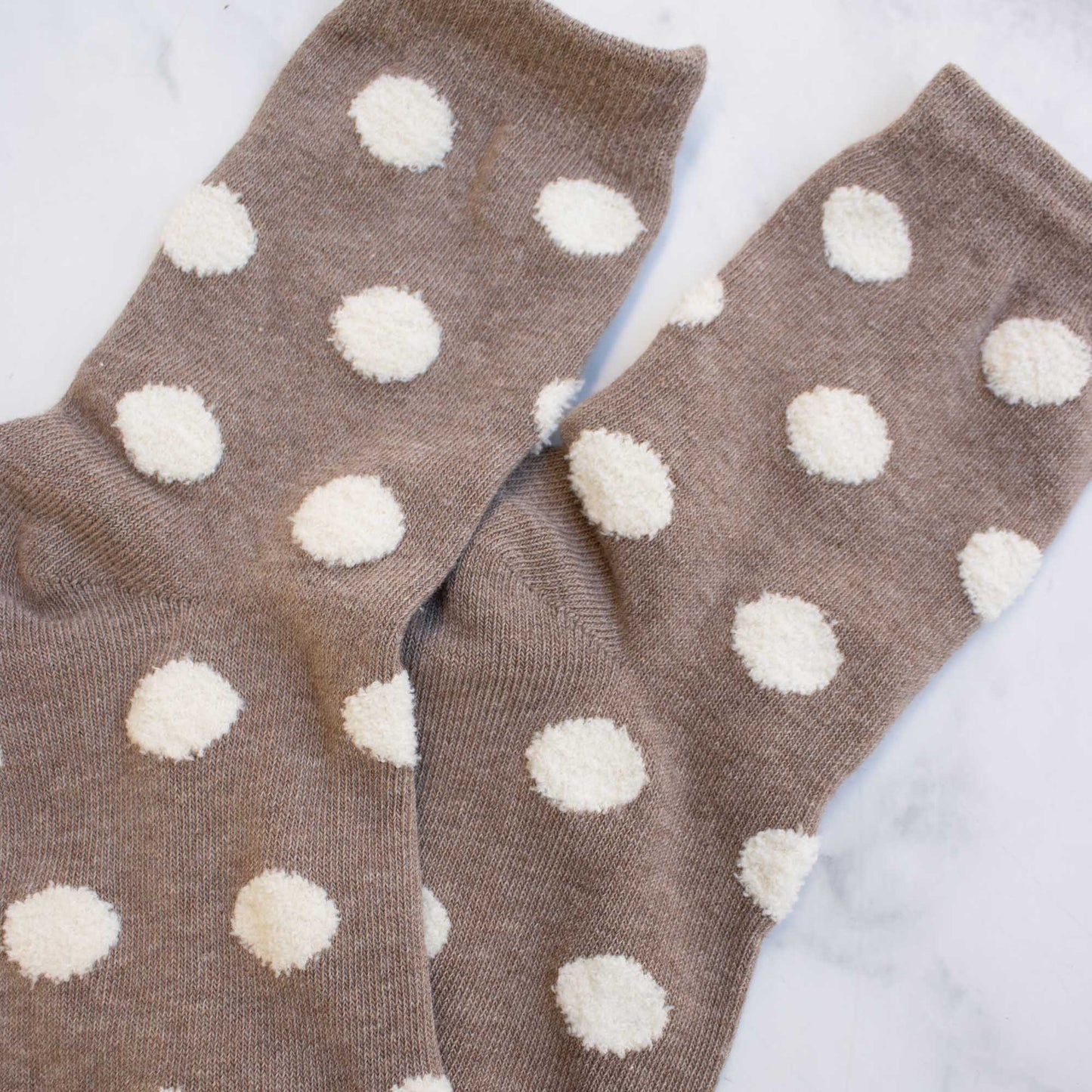 Tiepology | Women's Polka Dots Puff Casual Socks | Pink