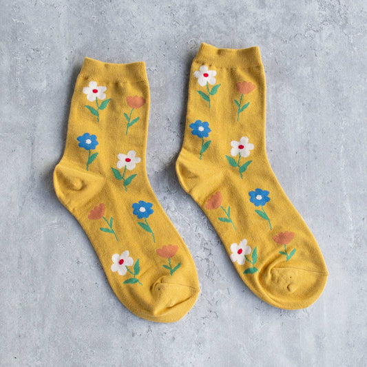 Tiepology | Favorite Flower Mustard | Socks