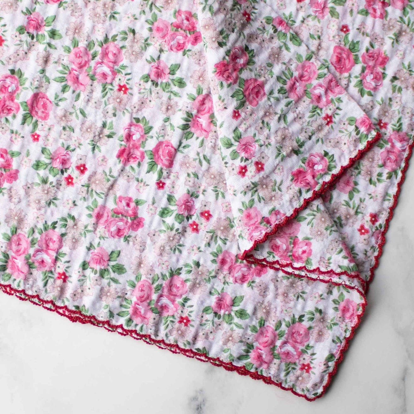 Tiepology | Rose Garden Cotton Beige and Pink | Scarf