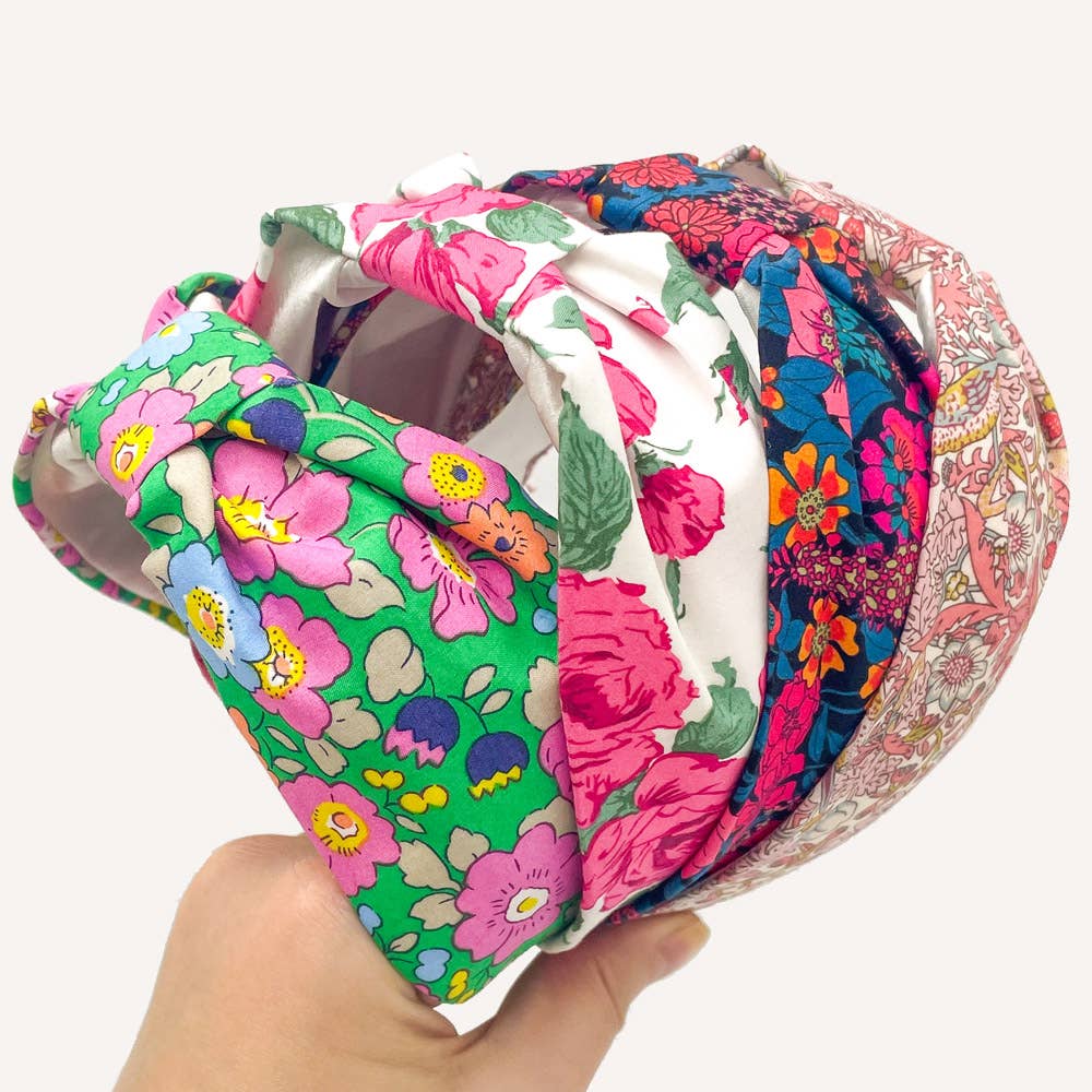 Alice Caroline | Liberty Tana Lawn® Cotton Betsy Meadow B Ruched Hairband