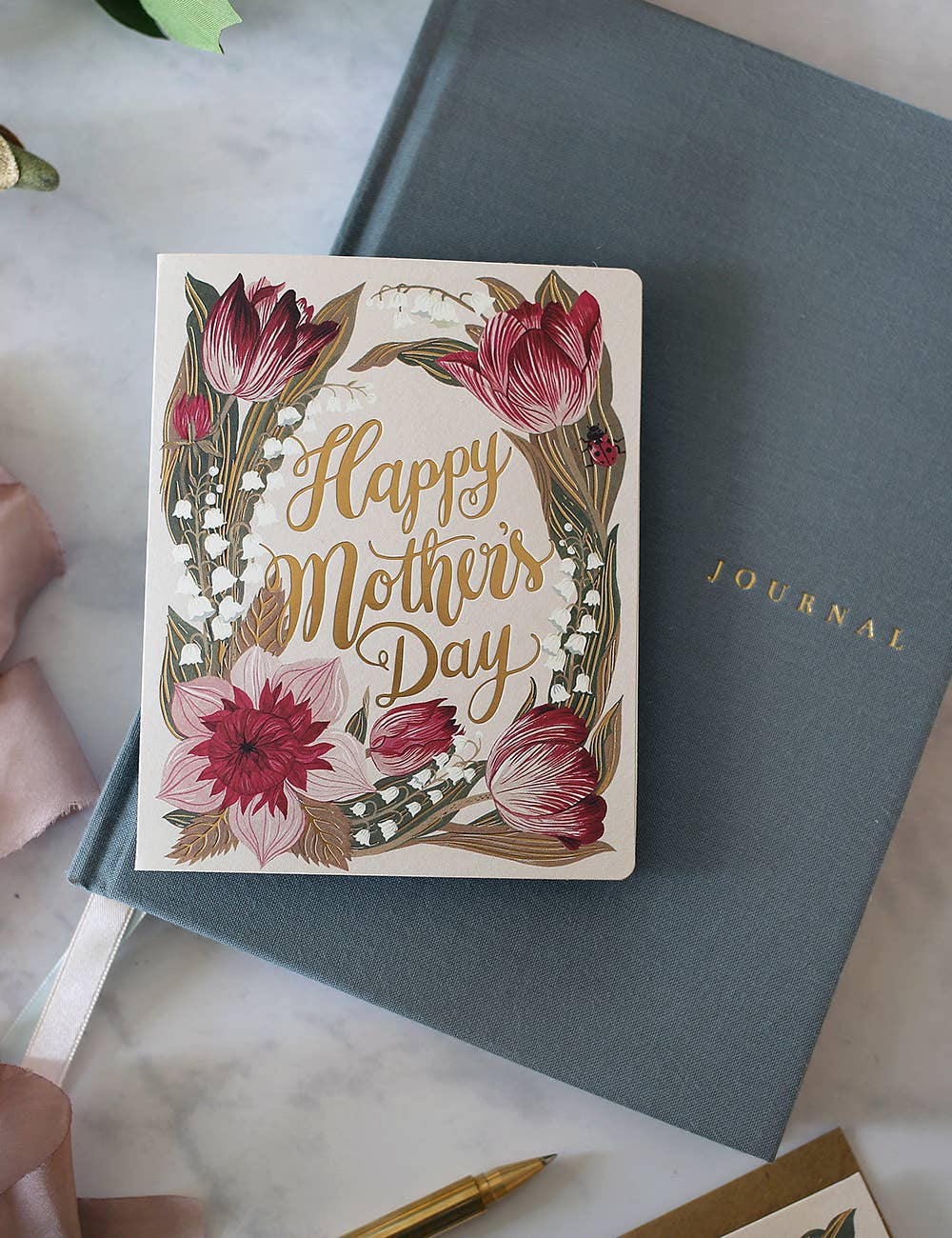 Bespoke Letterpress | Folk 'Happy Mother's Day' | Gift Card