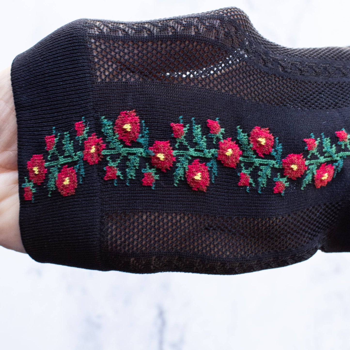 Tiepology | Floral Mesh Pink | Socks