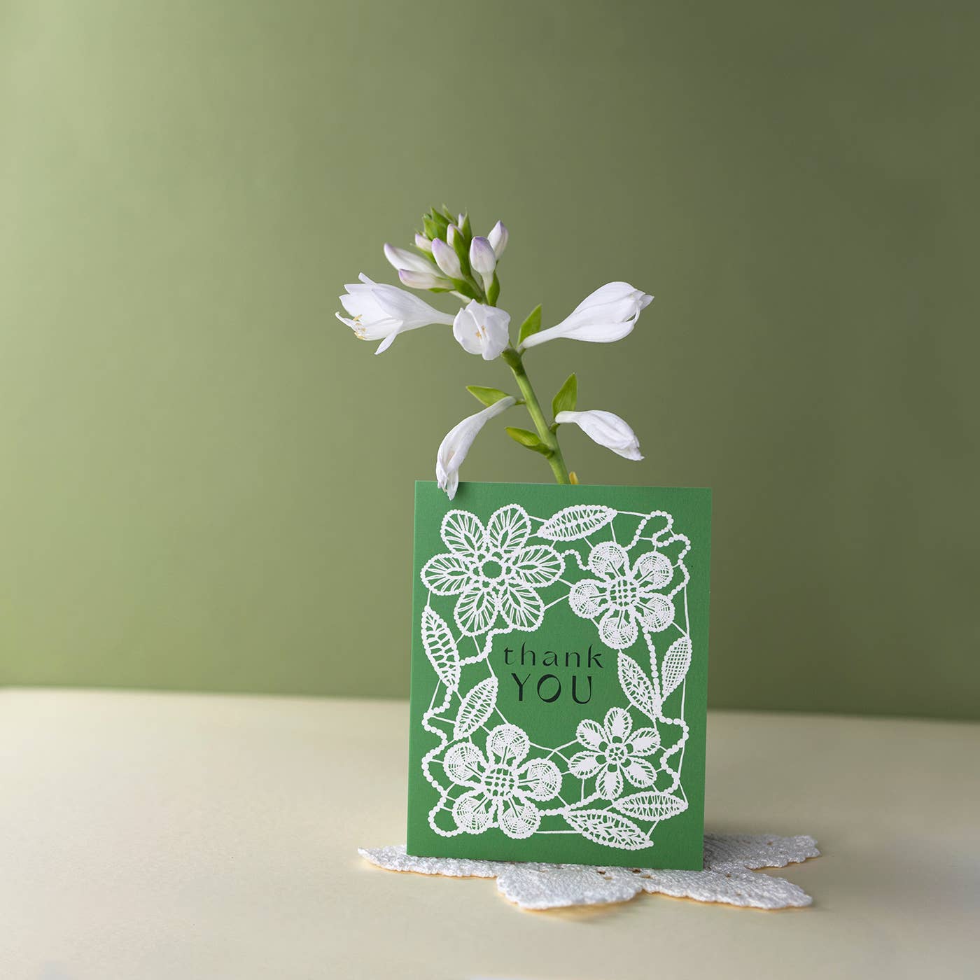 Botanica Paper Co | Green Floral  | Thank You Card