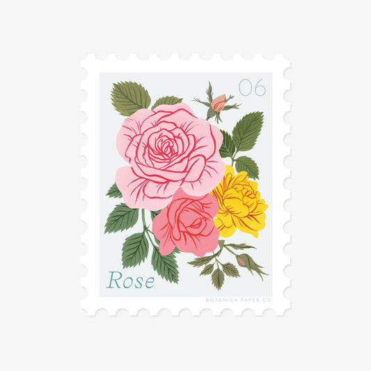Botanica Paper Co | 06 June Flower | Stamp-Style Vinyl Sticker