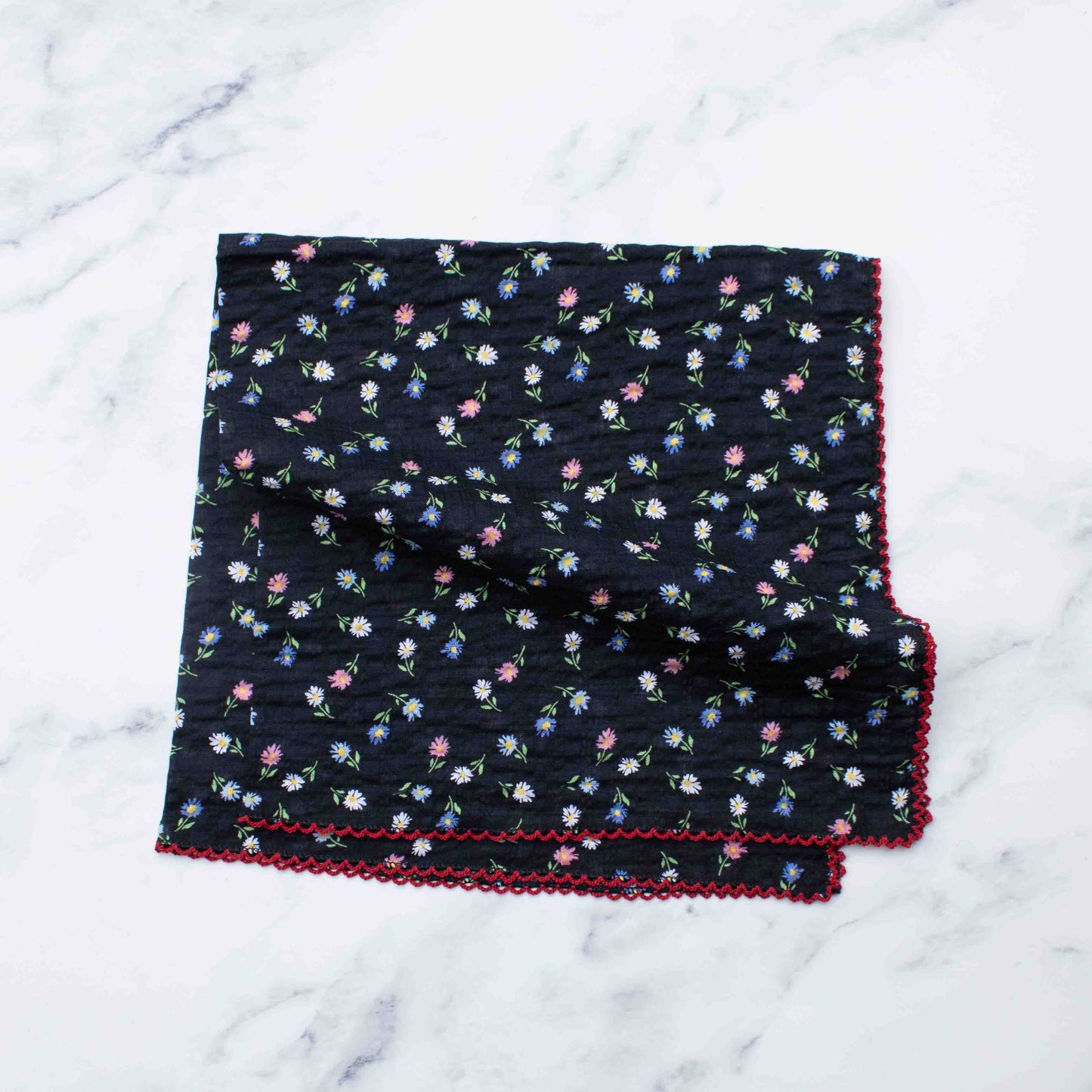 Tiepology | Floral Square Pink | Scarf