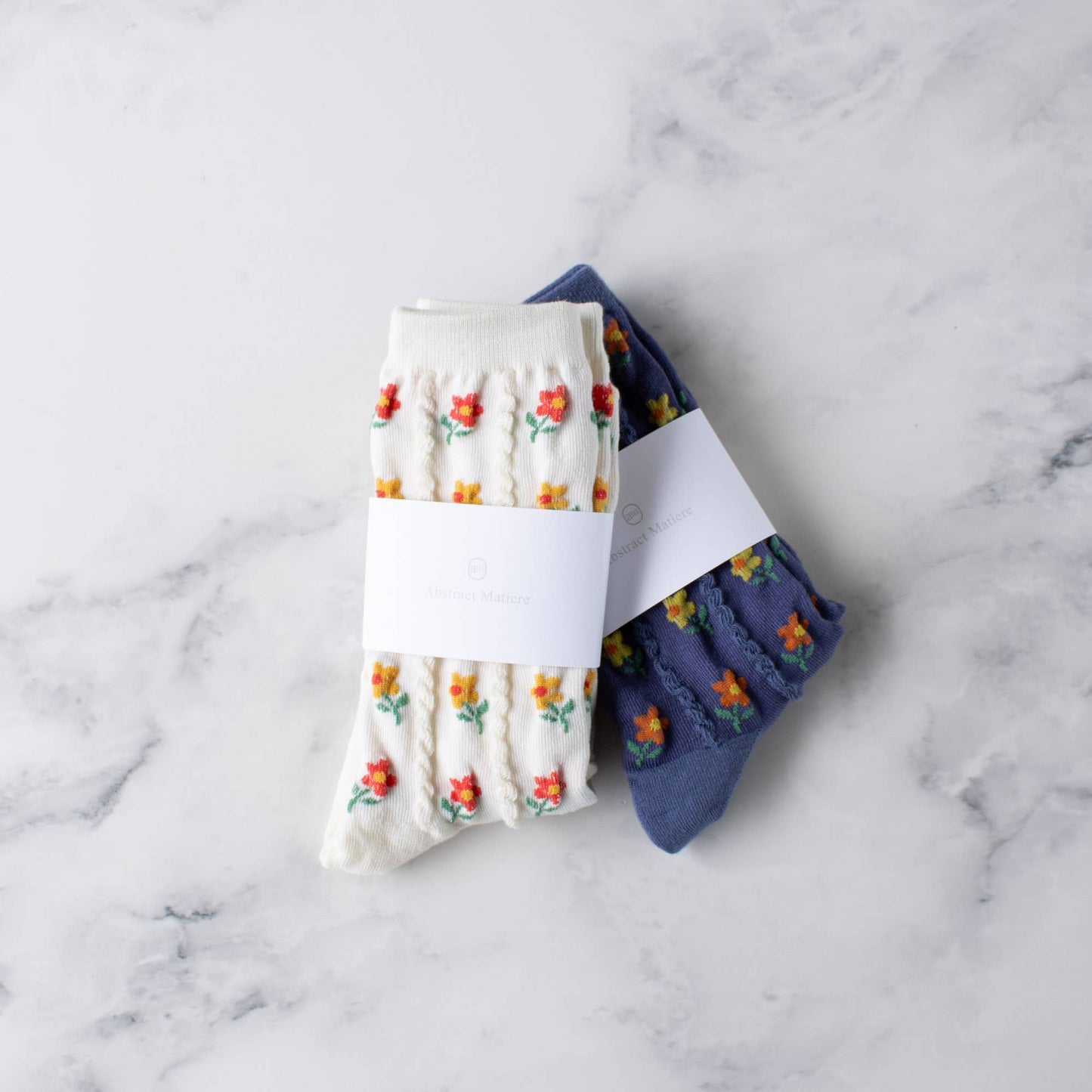 Tiepology | Kate Floral Denim | Socks