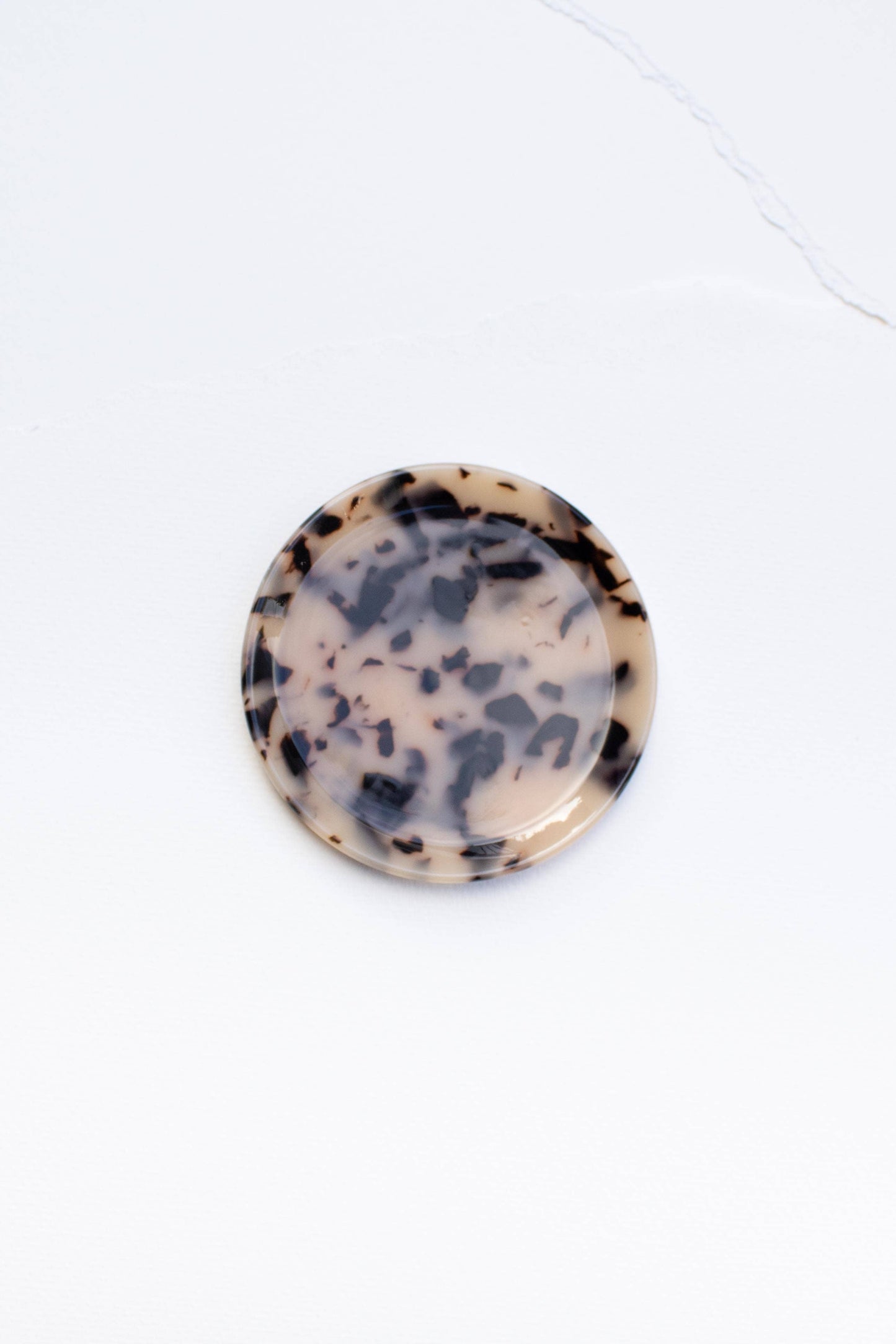 Tiepology | Cellulose Acetate Round Trinket Tray | Blueberry Caramel