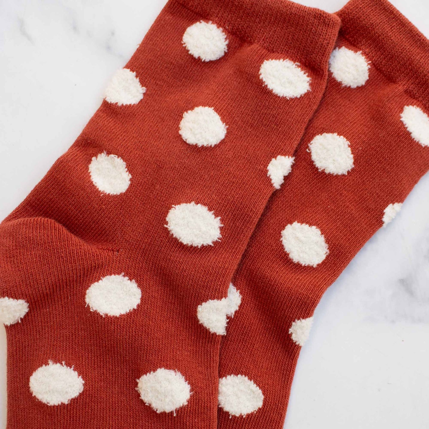 Tiepology | Women's Polka Dots Puff Casual Socks | Pink