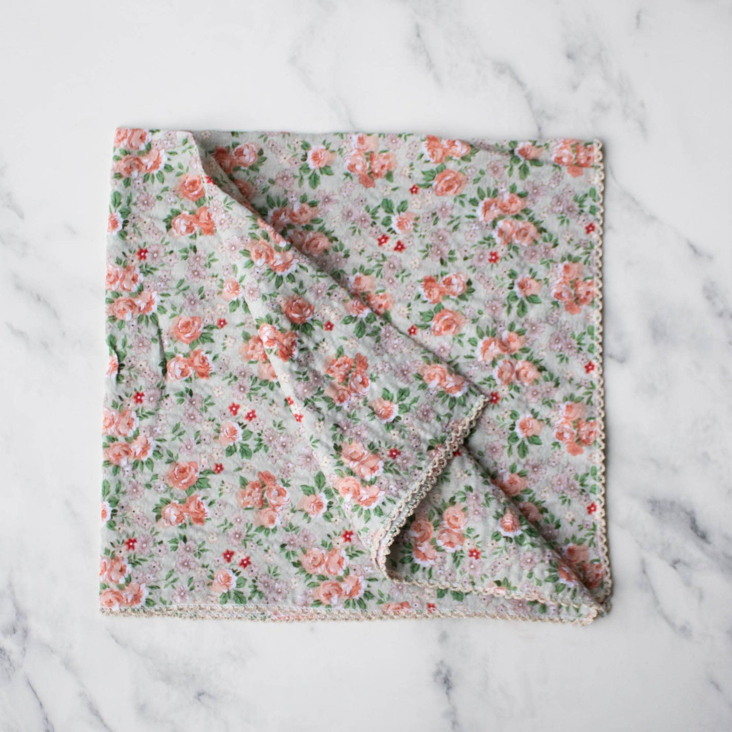 Tiepology | Rose Garden Cotton Beige and Pink | Scarf