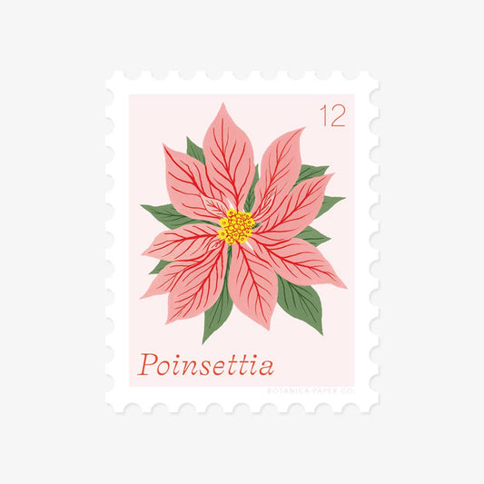 Botanica Paper Co | 12 December Flower | Stamp-Style Vinyl Sticker