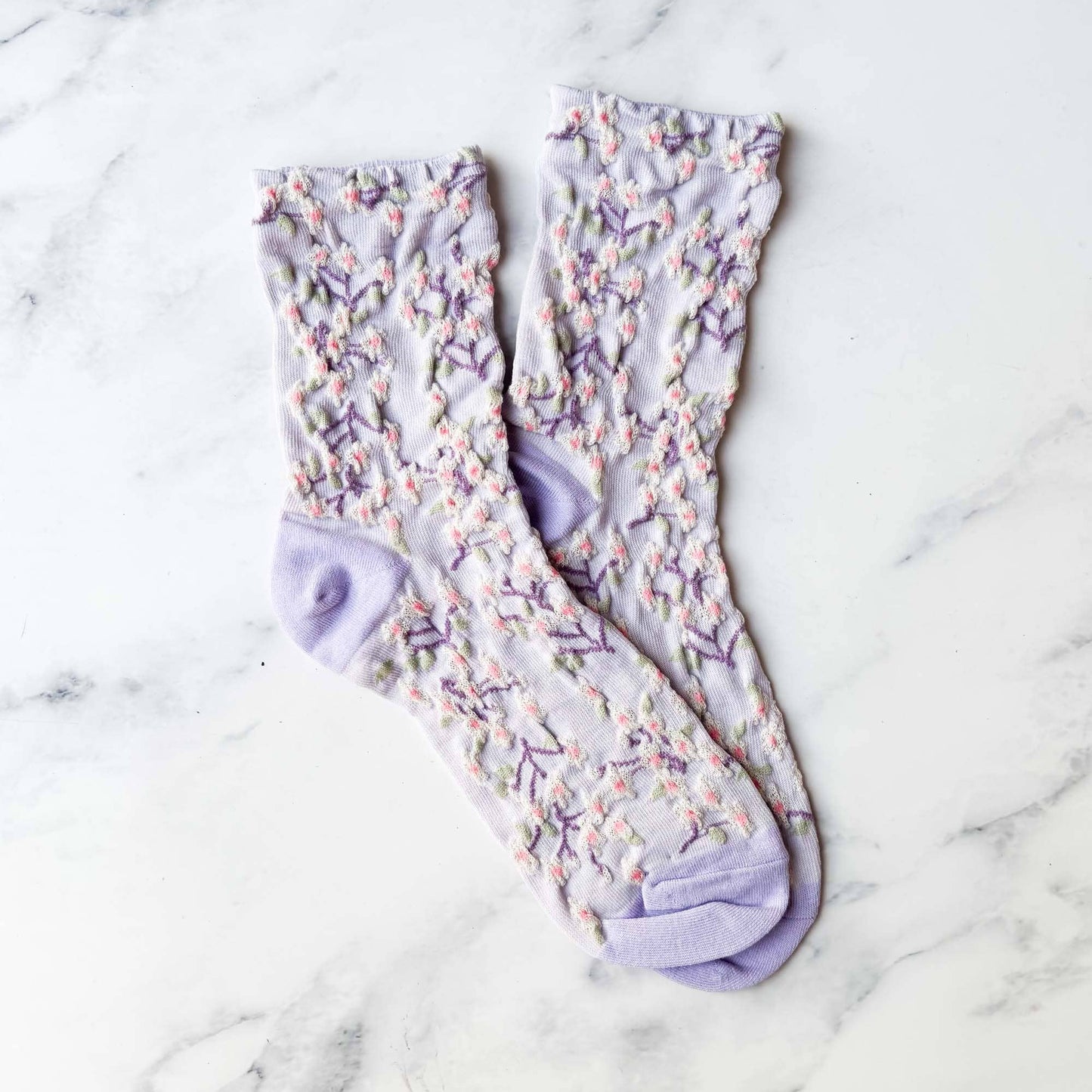 Tiepology | Women's Spring Blossoms Pink | Socks