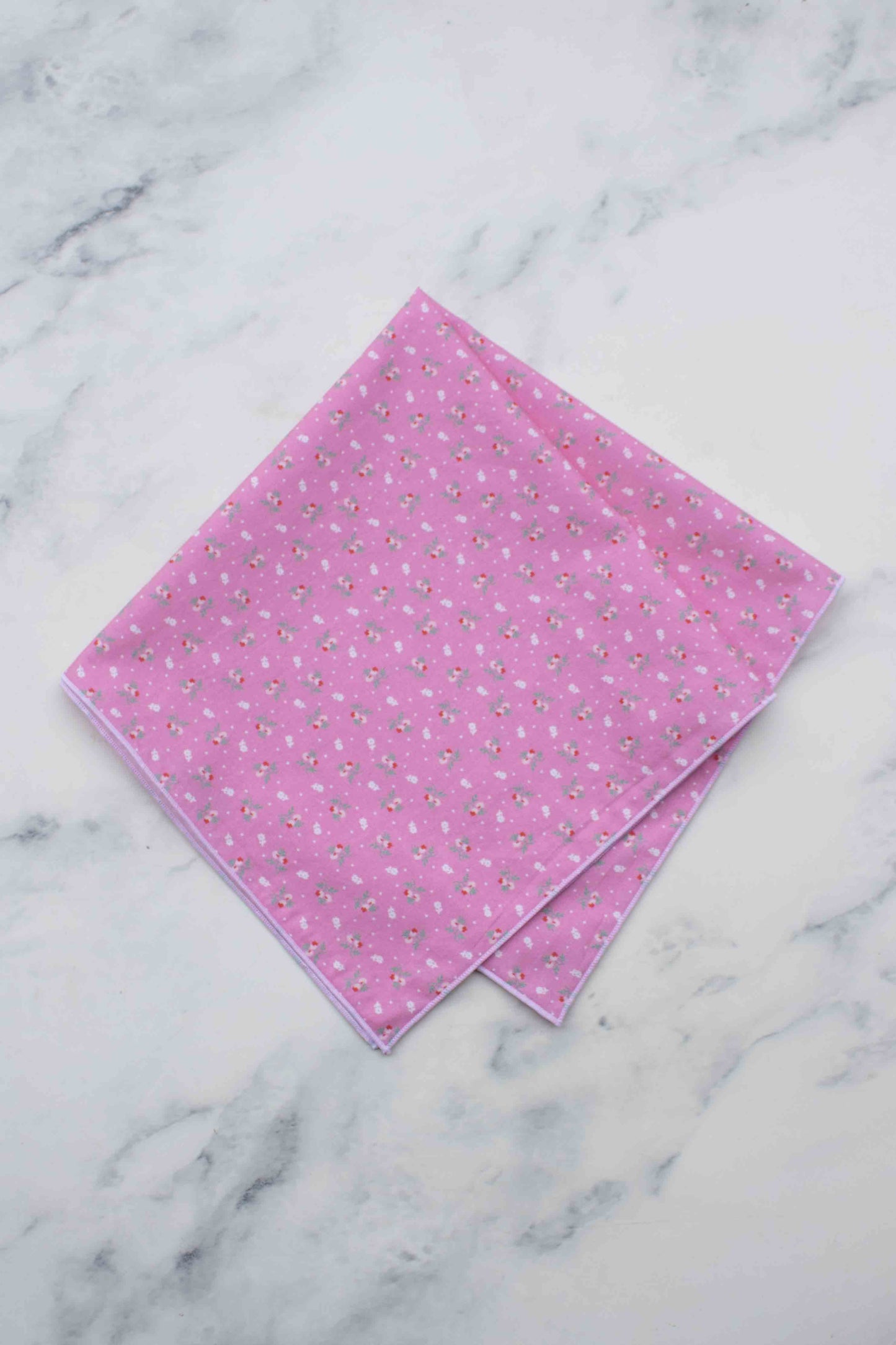 Tiepology | Mini Rosebud Ivory Cotton | Scarf