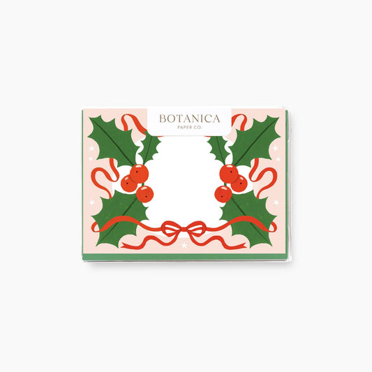 Botanica Paper Co | Christmas Holly | Mini Boxed Cards of 8