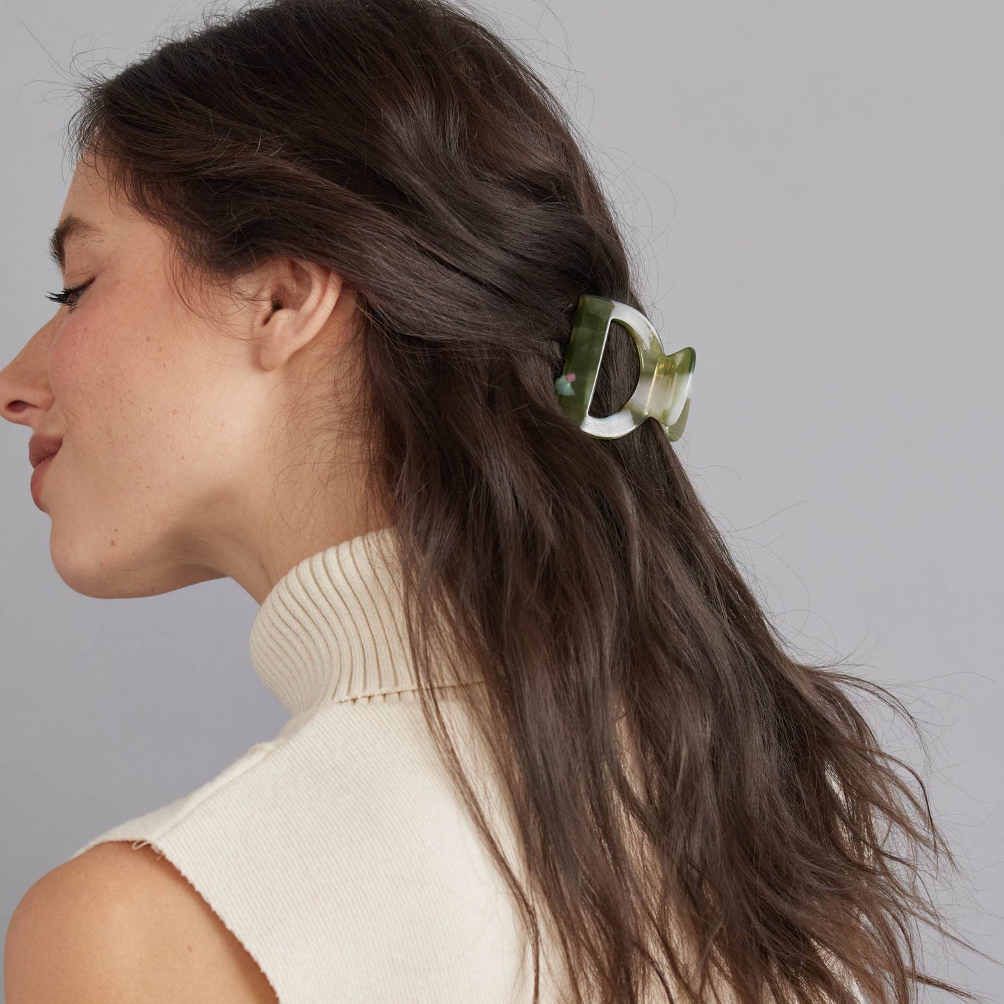 Tiepology | Eco Pouch Hair Claw Clip: Olive Mix