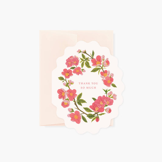 Botanica Paper Co | Oval Floral | Thank You Card