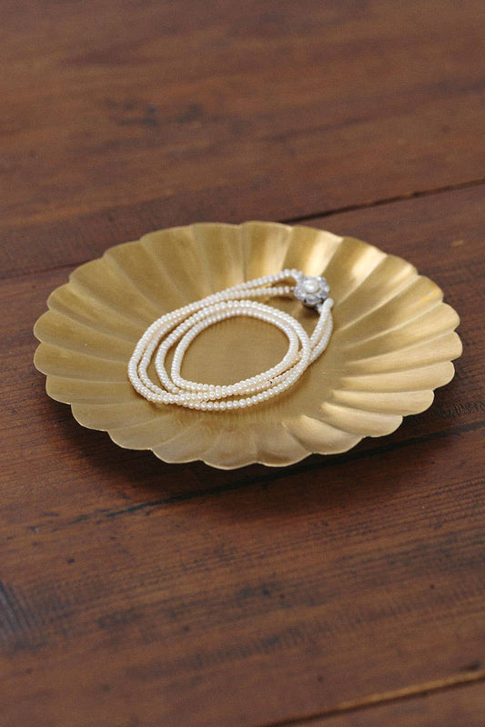 Fog Linen Work | Brass Petal Tray | Medium