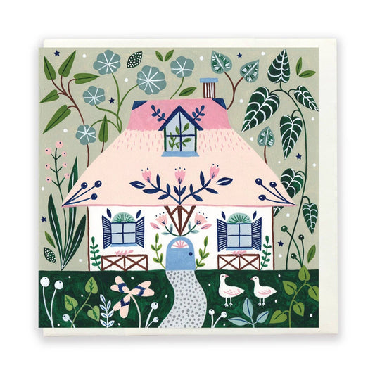 Flora Waycott | Pink Cottage | Greeting Card