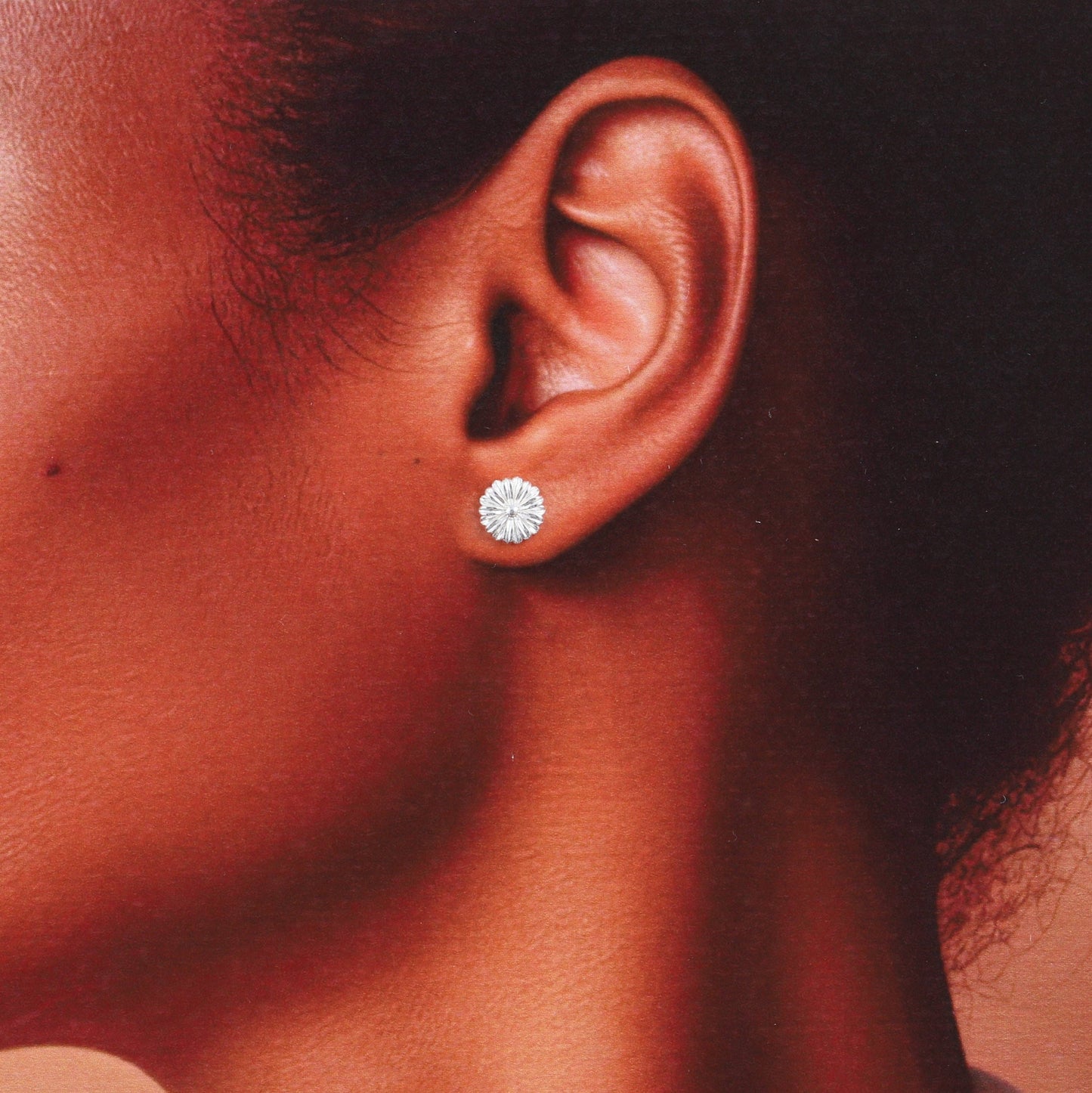 Attic Creations | Bloom Your Own Way | Chrysanthemum Stud Earrings Silver