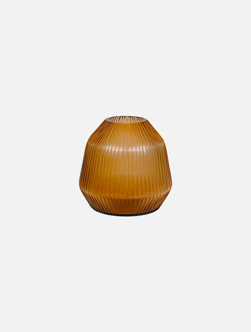BisonHome | Brian Tunks Cut Glass Vase Conical Mini | Copper