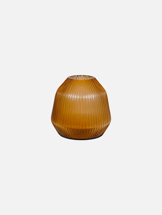 BisonHome | Brian Tunks Cut Glass Vase Conical Mini | Copper