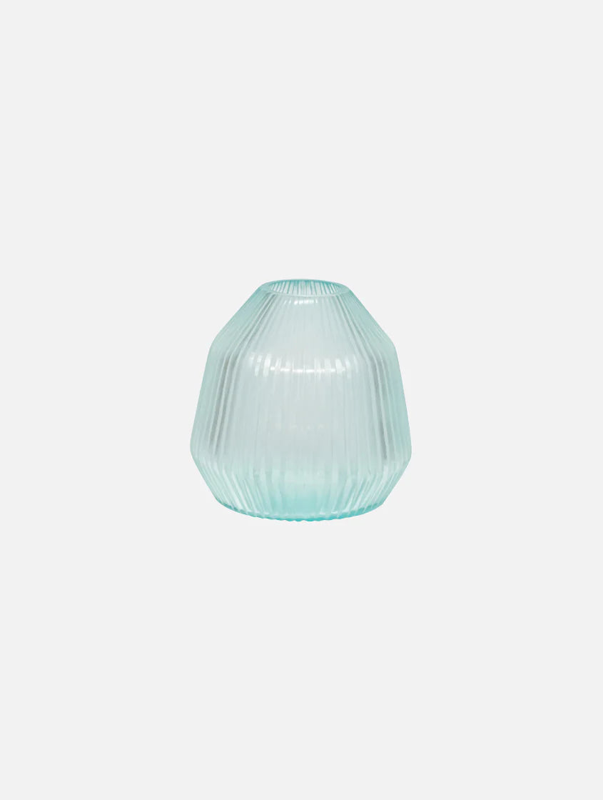 BisonHome | Brian Tunks Cut Glass Vase Conical Mini | Frost