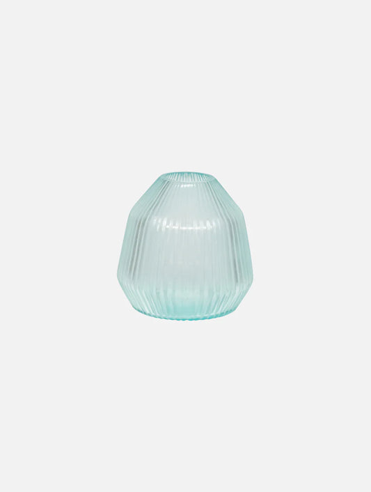 BisonHome | Brian Tunks Cut Glass Vase Conical Mini | Frost