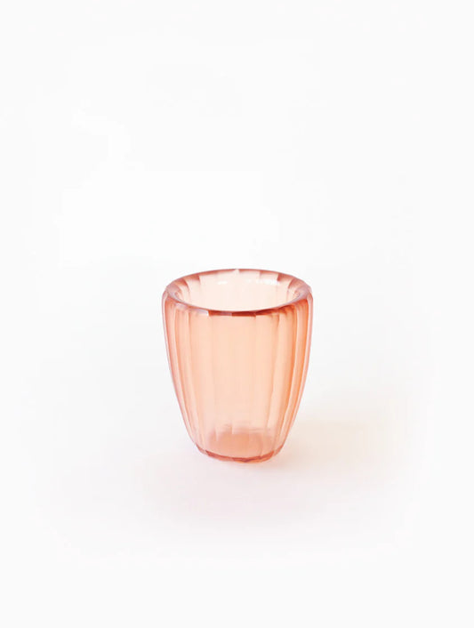 BisonHome | Brian Tunks Cut Glass Beaker Small | Peach