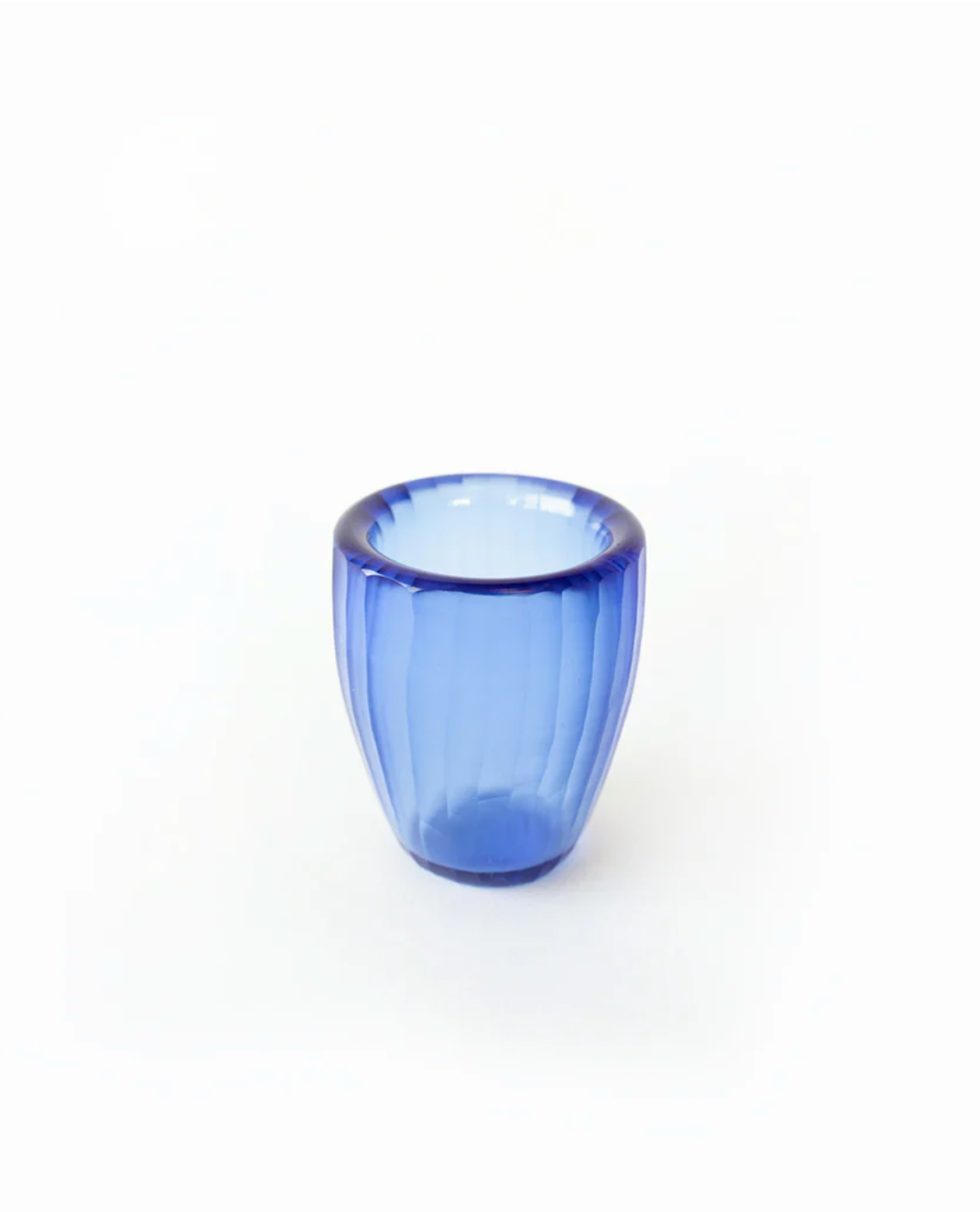BisonHome | Brian Tunks Cut Glass Beaker Small | Bluebell