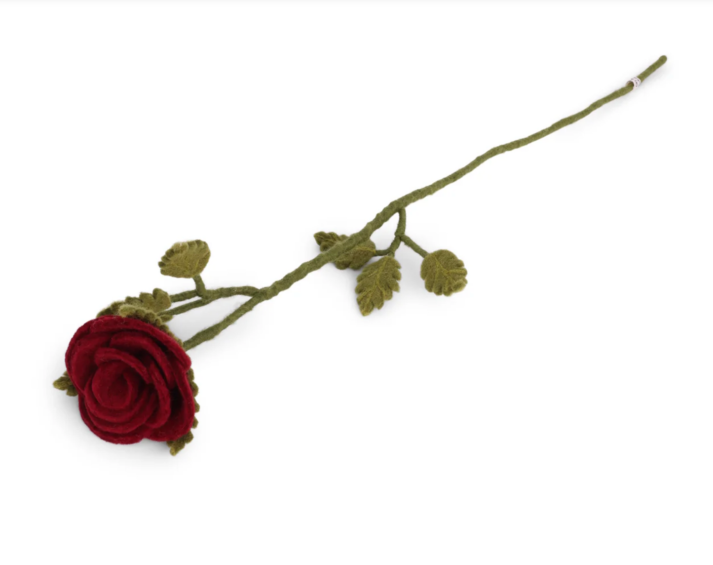 Gry & Sif | Rose Felted Flower Red Long