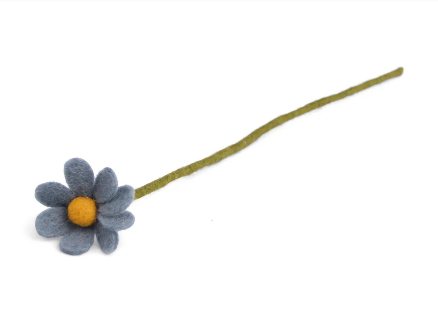 Gry & Sif | Felted Anemone Flower | Sea Blue