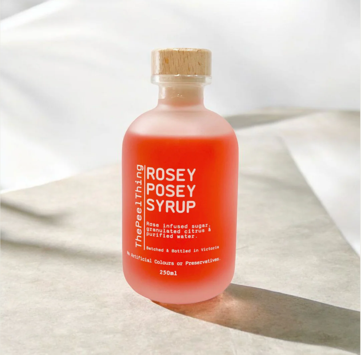 The Peel Thing | Rosey Posey Syrup 250 Glass Jar