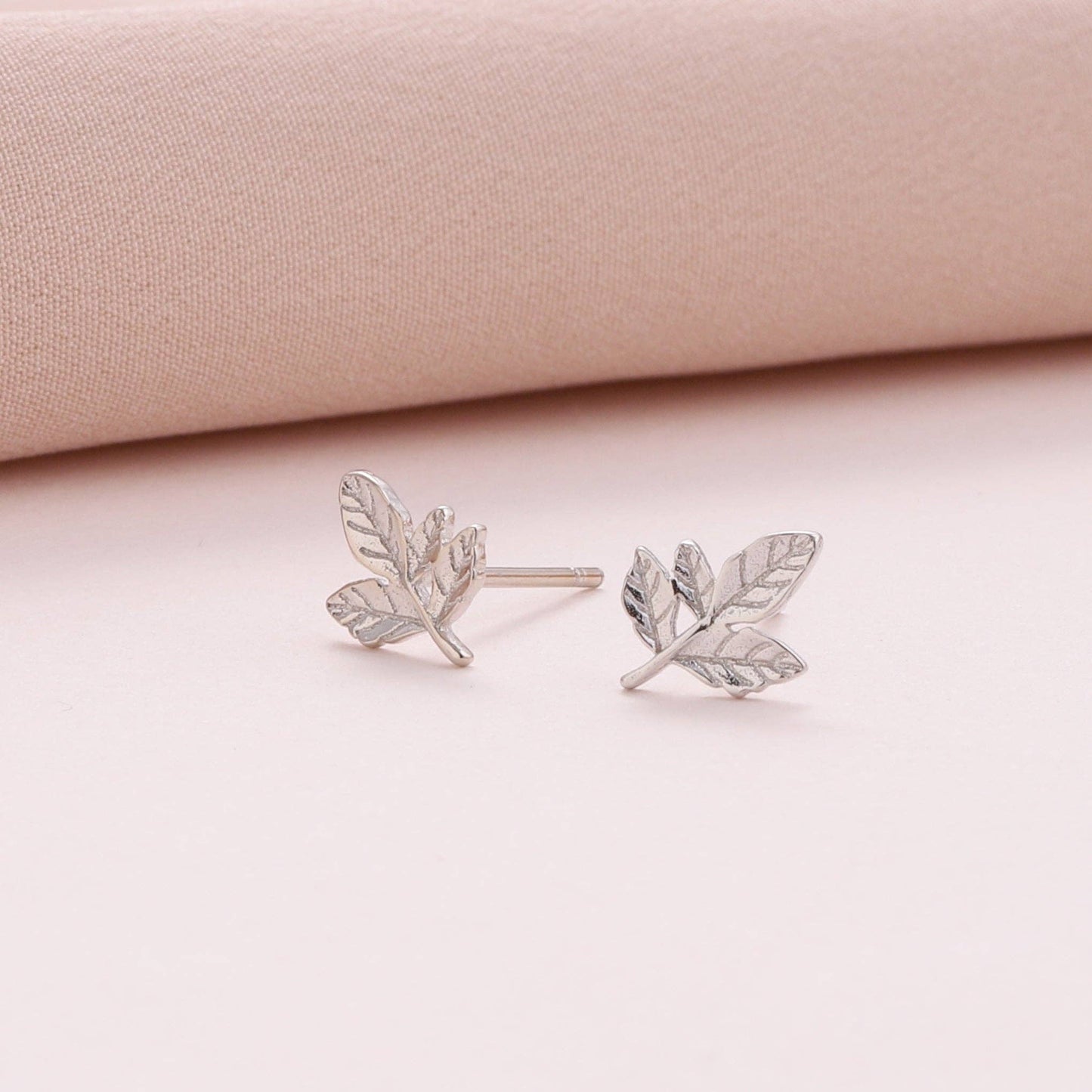 Attic Creations | Let Love Grow | Leaf Stud Earrings Silver
