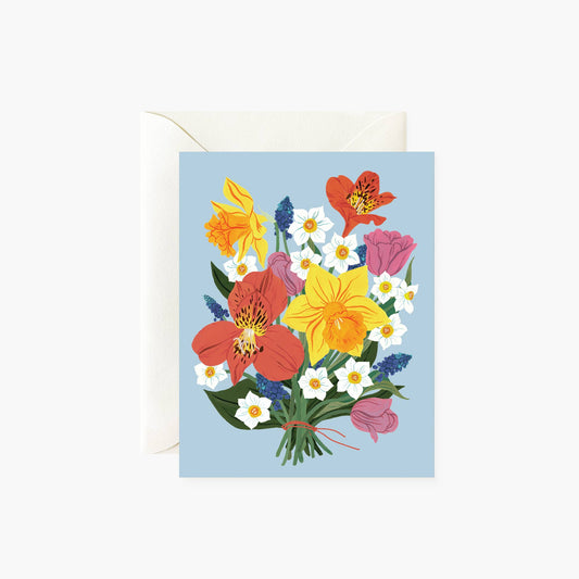 Botanica Paper Co | Blue Spring Bouquet | Greeting Card