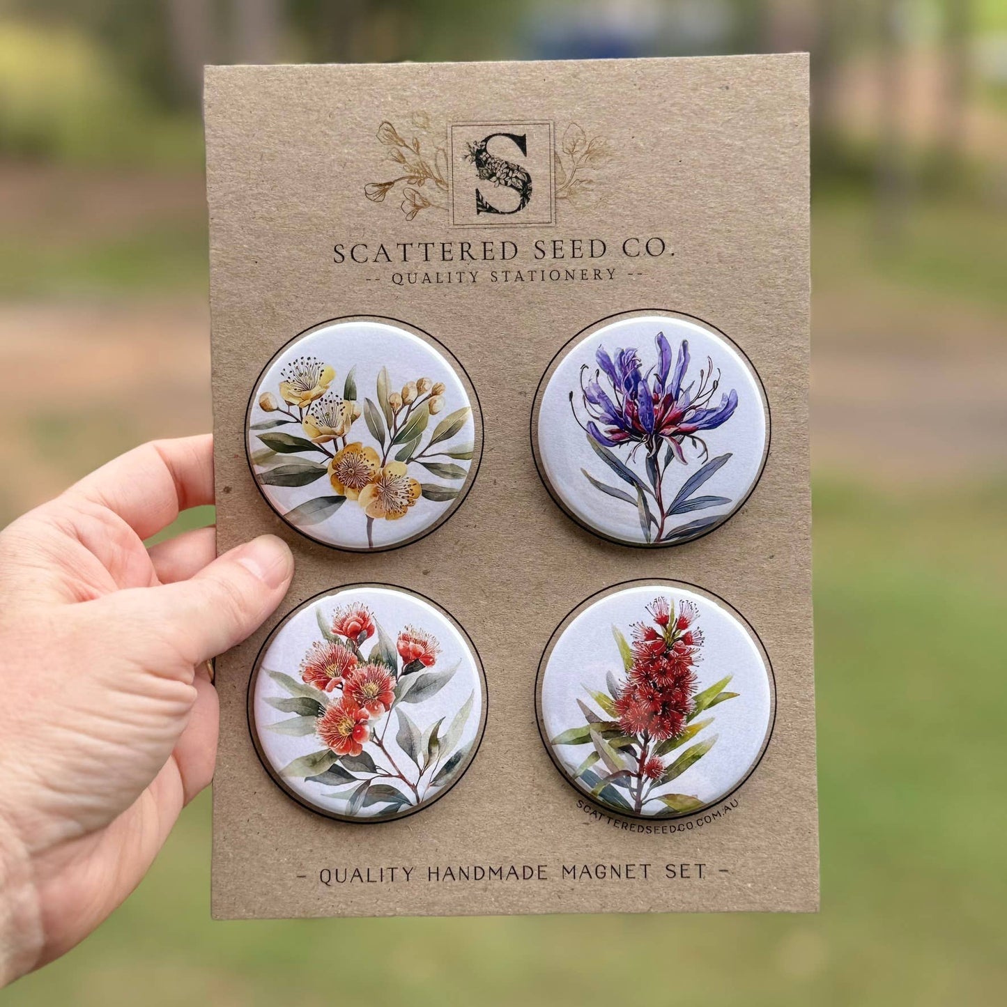 Scattered Seed Co | AUSTRALIAN FLORALS Large Magnets set of 4 - SET B