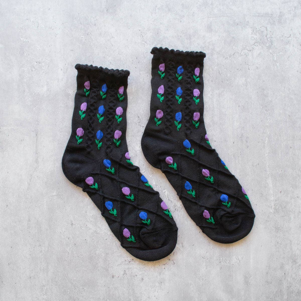 Tiepology | Tulip Flower Coral | Socks