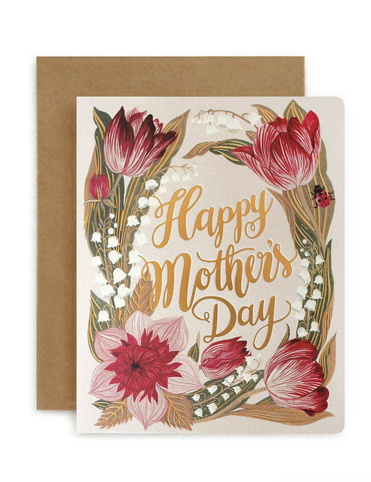Bespoke Letterpress | Folk 'Happy Mother's Day' | Gift Card