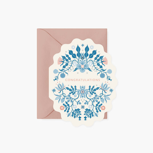 Botanica Paper Co | Oval Congratulations | Greeting Card