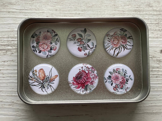 Scattered Seed Co | AUSTRALIAN NATIVE BOUQUET Magnets set of 6 in tin