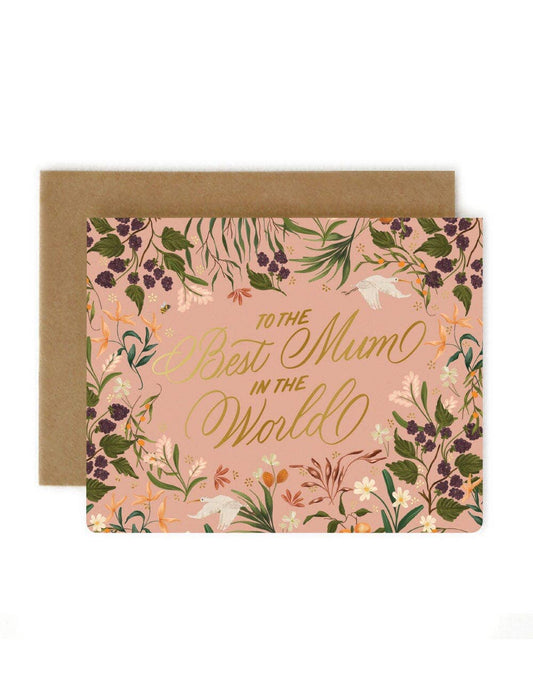 Bespoke Letterpress To The Best Mum In The World | Gift Card