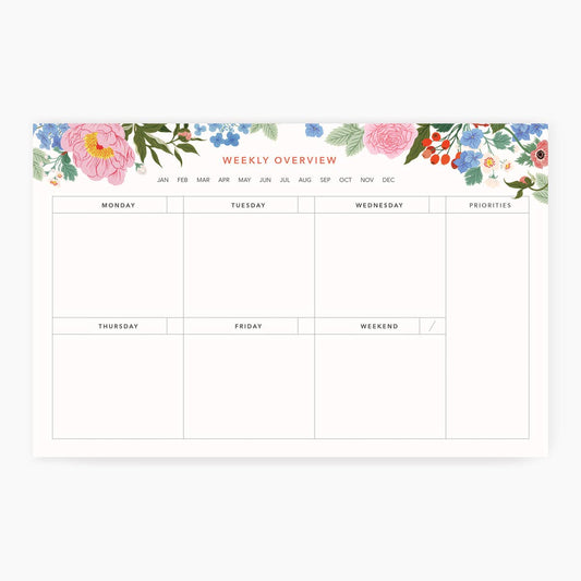 Botanica Paper Co | Garden | Weekly Overview Notepad
