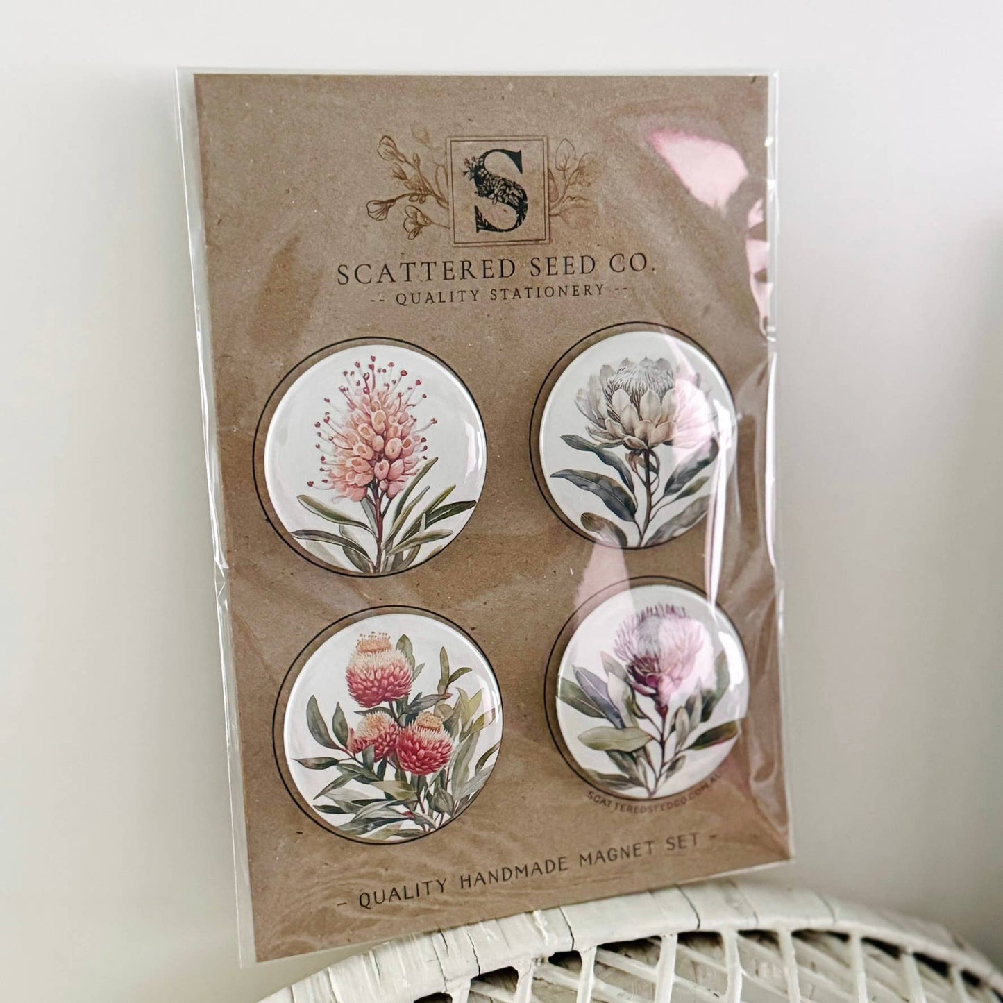 Scattered Seed Co | AUSTRALIAN FLORALS Large Magnets set of 4 - SET A
