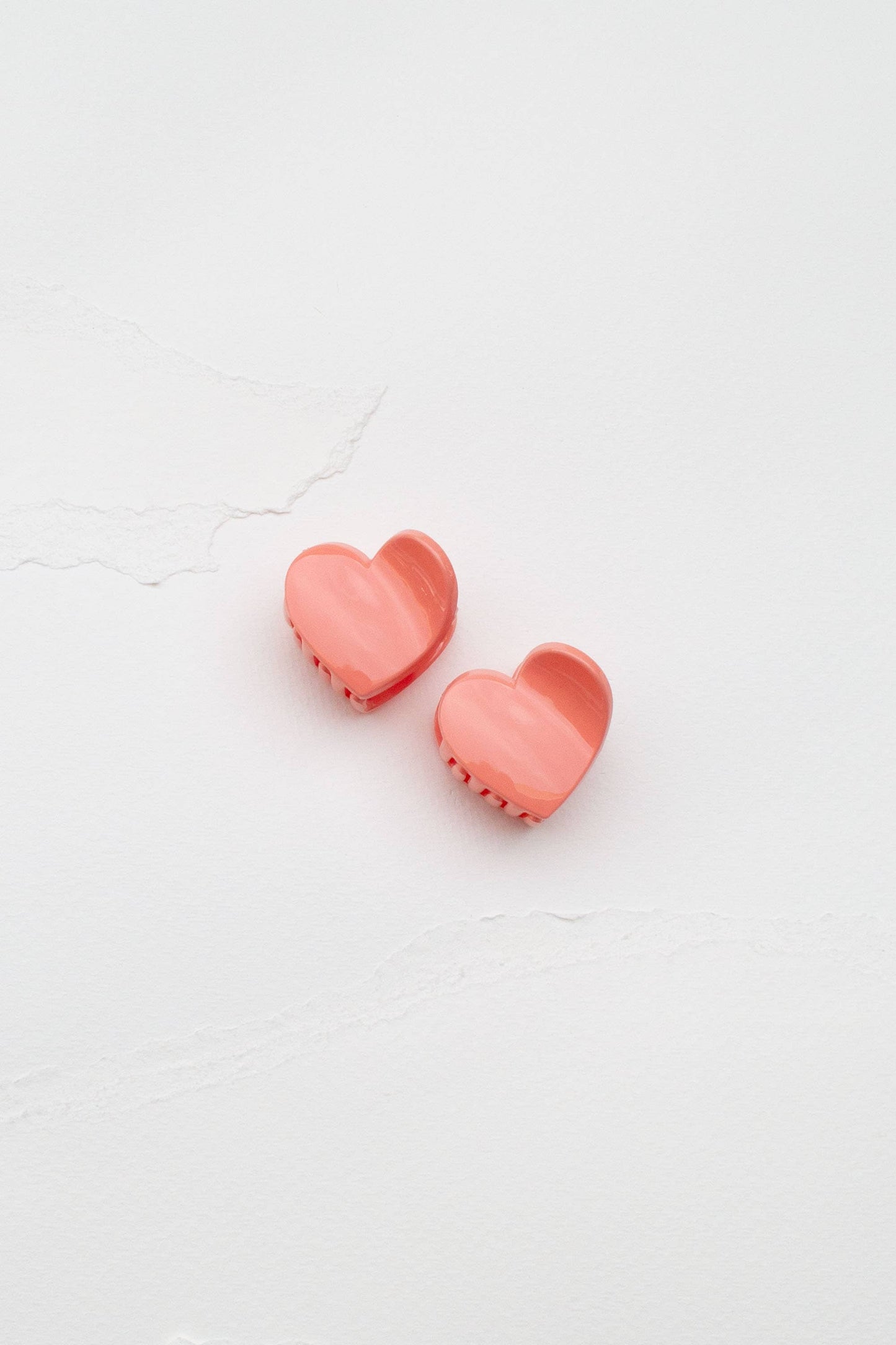 Tiepology | Glossy Candy Hearts Hair Clip Set | Sky Blue