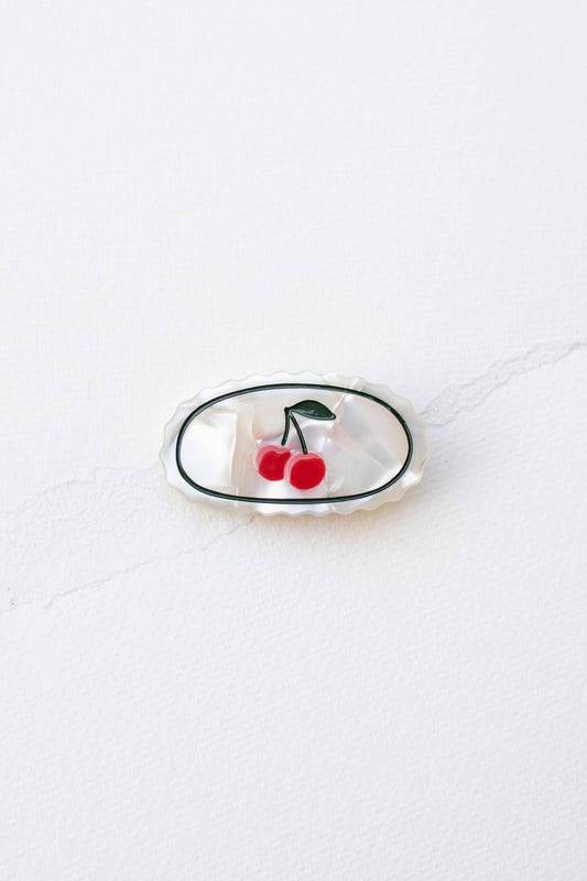 Tiepology | Eco Acetate Assorted Designs Hair Pins | Cream/Cherry