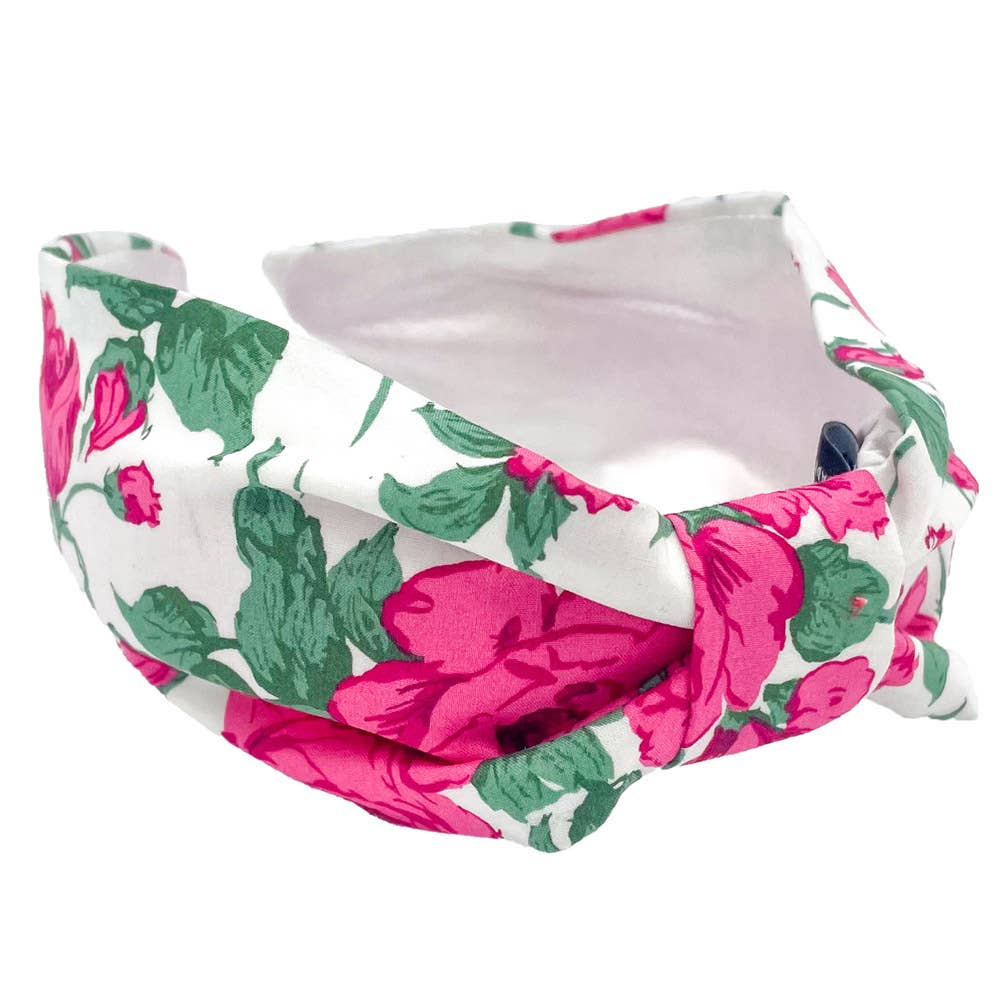 Alice Caroline | Liberty Tana Lawn® Cotton Carline Rose C Ruched Hairband