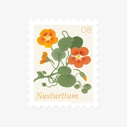 Botanica Paper Co | 08 August Flower | Stamp-Style Vinyl Sticker
